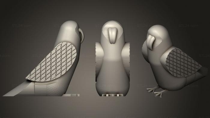 Статуэтки животных (Украшение птицы, STKJ_0749) 3D модель для ЧПУ станка